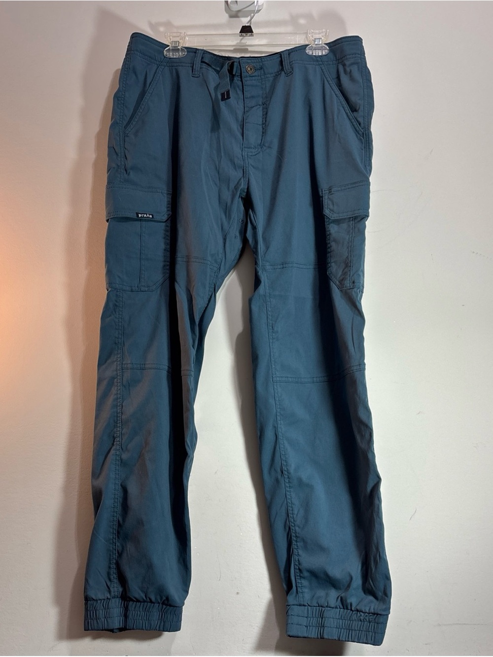 Prana Men's Cargo Pants in Slate Blue - Casual Utility Style. J-94